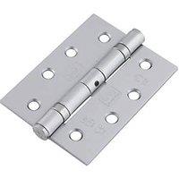 Smith & Locke Satin Chrome Grade 13 Fire Rated Ball Bearing Door Hinges 102mm x 76mm 2 Pack (710PX)
