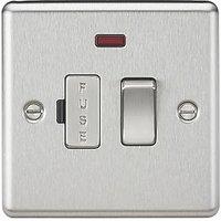 Knightsbridge 13A Switched Fused Spur with LED Brushed Chrome (710TY)