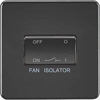 Knightsbridge 10AX 1-Gang TP Fan Isolator Switch Matt Black (710VF)