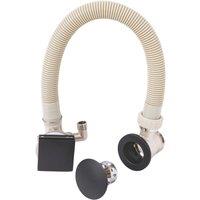 ETAL Freeflow Gravity-Pumped & HP/Combi Square Bath Filler, Clicker Waste & Overflow Matt Black (710VN)
