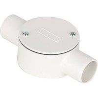 Deta TTE 2 Way 25mm Through Box White (710VT)