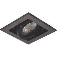Saxby Xeno Swivel & Tilt Square Recessed 1-Light Downlight Matt Black (710VX)