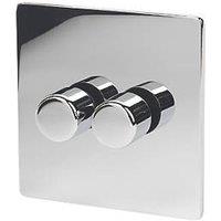 LAP 2-Gang 2-Way Dimmer Switch Polished Chrome (71107)