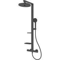 Ideal Standard Alu+ HP/Combi Flexible Exposed Silk Black Thermostatic Mixer Shower (712KU)