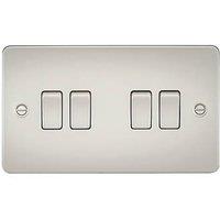Knightsbridge 10AX 4-Gang 2-Way Light Switch Pearl (712TY)