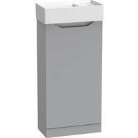 Memo Bathroom Vanity Unit with Basin Matt Light Grey 397mm x 210mm x 860mm (713CH)