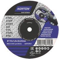 Norton Metal Cutting Discs 115mm (4 1/2") x 22.23mm 5 Pack (714FK)