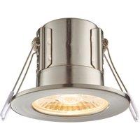 Saxby CosmosEco V3 Fixed Fire Rated LED Recessed Downlight Satin Nickel 6W 500lm (714RE)