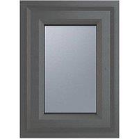 Crystal Top Opening Obscure Double-Glazed Casement Anthracite on White uPVC Window 440mm x 610mm (715JP)