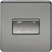 Knightsbridge 10AX 1-Gang TP Fan Isolator Switch Black Nickel (715TY)