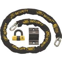 Burg-Wachter Hardened Steel Heavy Duty Security Kit: Chain, Motorbike Lock & Anchor 2m x 12mm (715YY)