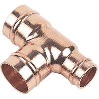 Flomasta Brass Solder Ring Reducing Tees 22mm x 15mm x 22mm 5 Pack (71607)