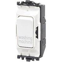 MK Grid Plus 20A Grid DP Washing Machine Switch White with Colour-Matched Inserts (716JR)