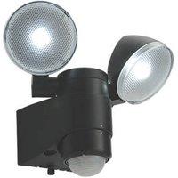 Saxby Laryn Outdoor LED Floodlight With PIR Sensor Black 2 x 2W 320lm (7172J)