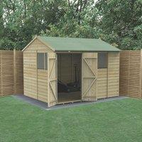 Forest Beckwood 9' 6" x 8' (Nominal) Reverse Apex Shiplap Timber Shed with Base (717RG)