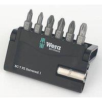 Wera Bit-Check 7 PZ Universal 1 1/4" Hex Shank PZ Bit Set 7 Pieces (718FU)