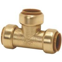 Tectite Classic Brass Push-Fit Equal Tee 22mm (7195X)