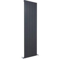 Kudox AluLite Flat 1800mm x 470mm 3897BTU Black Vertical Designer Radiator (719FH)