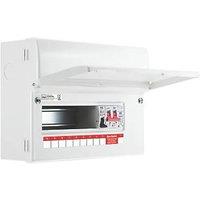 British General Fortress 12-Module 8-Way Part-Populated Main Switch Consumer Unit with SPD (719PV)