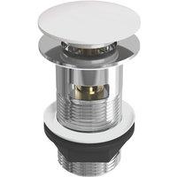 ETAL Slotted Ceramic Push Button Basin Waste White 70mm (719VN)