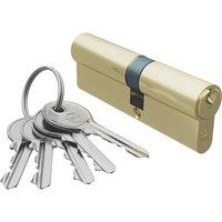 Smith & Locke Fire Rated 1 Star Double Double Cylinder Lock 40-50 (90mm) Polished Brass (720TE)