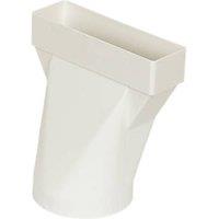 Manrose Round Pipe to Rectangular Channel Connector Grey 120mm (72110)