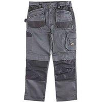 Site Jackal Work Trousers Grey / Black 30" W 34" L (7219V)