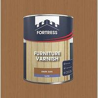 Fortress 750ml Dark Oak Satin Water-Based Interior Furniture Varnish (721JM)