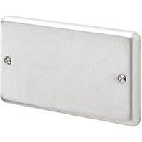 MK Contoura 2-Gang Blanking Plate Brushed Stainless Steel (721RG)