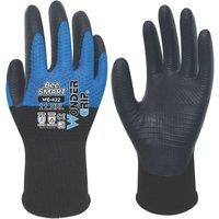 Wonder Grip WG-422 Bee-Smart General Handling Gloves Black/Blue 2X Large (721VJ)