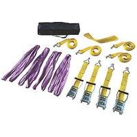 Smith & Locke Ratchet Tie-Down Strap & Lifting Sling with J-Hooks 12 Piece Set (721XT)