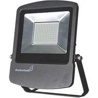 Brackenheath Rex Outdoor LED Industrial Floodlight With Photocell Black 100W 9000lm (722FJ)