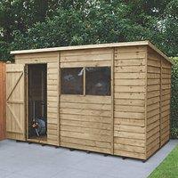 Forest 10' x 6' (Nominal) Pent Overlap Timber Shed with Assembly (722JR)