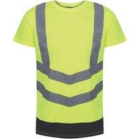 Regatta Pro Short Sleeve Hi-Vis T-Shirt Yellow/Navy Large 43" Chest (722JW)