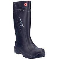 Dunlop Purofort+ Size 13 Black Steel Toe Cap Safety Wellies (722JX)