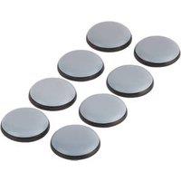 Fix-O-Moll Grey Round Self-Adhesive Easy Gliders 25mm x 25mm 8 Pack (722KF)