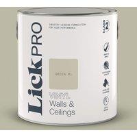 LickPro 2.5Ltr Green 01 Vinyl Matt Emulsion Paint (722TM)
