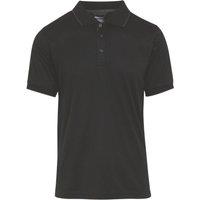 Regatta Navigate Short Sleeve Polo Shirt Black/Seal Grey 2X Large 47" Chest (722TU)