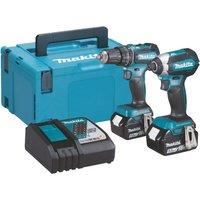 Makita DLX2283TJ 18V 2 x 5.0Ah Li-Ion LXT Brushless Cordless Combi Drill & Impact Driver Twin Pack (723GT)