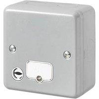MK Metal-Clad Plus 13A Unswitched Metal Clad Fused Spur & Flex Outlet Aluminium with White Inserts (723JR)