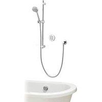Aqualisa Smart Link HP/Combi Rear-Fed Chrome Thermostatic Shower with Bath Overflow Filler (723JX)
