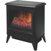 Dimplex Casper Black Electric Stove with Built-In Fan Heater 440mm x 571mm (724FV)