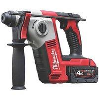 Milwaukee M18 BH-402C 2.5kg 18V 2 x 4.0Ah Li-Ion RedLithium Cordless SDS Plus Hammer Drill (724HP)