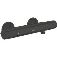 Grohe Precision Trend Exposed Single Outlet Thermostatic Matt Black Bar Mixer Shower Valve (724YX)