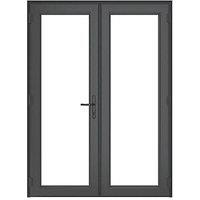 Crystal Anthracite Grey Triple-Glazed uPVC French Door Set 2055mm x 1590mm (725JN)