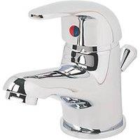 Swirl Conventional Mini Bathroom Basin Mixer Tap with Pop-Up Waste Chrome (72644)