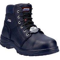 Skechers Workshire Size 12 Black Steel Toe Cap Safety Boots (726JV)
