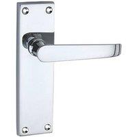 Smith & Locke Fire Rated Latch Door Handles Pair Polished Chrome (7274P)
