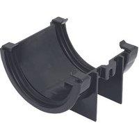 FloPlast uPVC Half Round Union Bracket Black 76mm (72759)