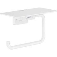 Hansgrohe AddStoris Toilet Roll Holder with Shelf Matt White (727VG)